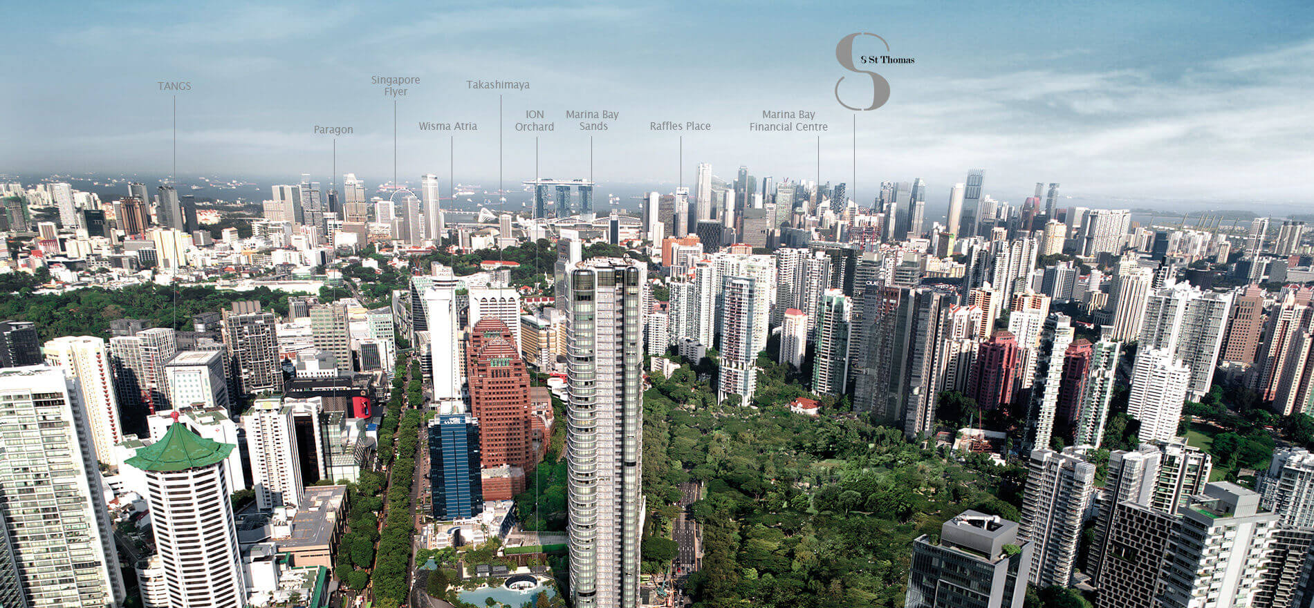 8 St Thomas Location aerial view
