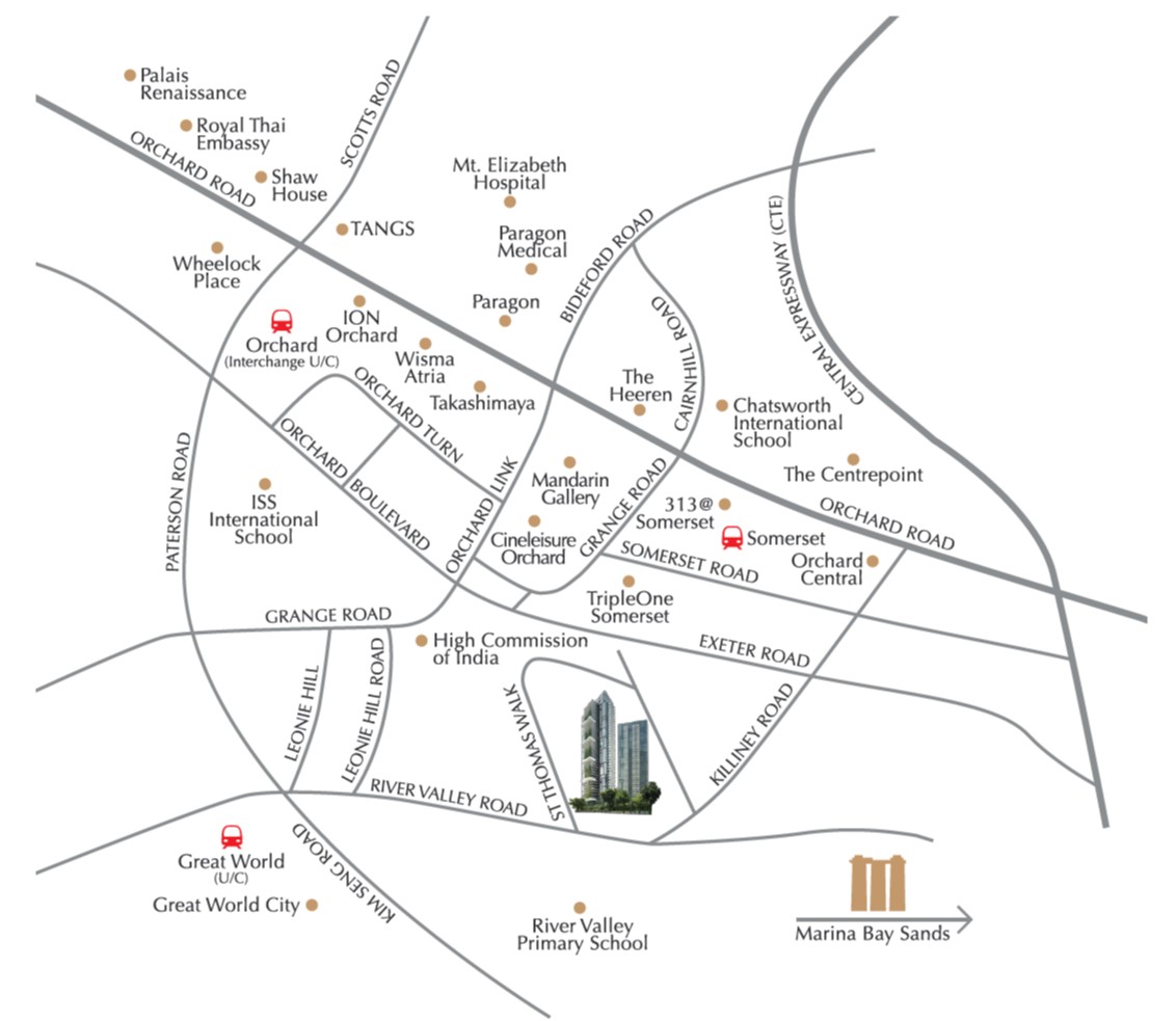 8 st thomas condo location map