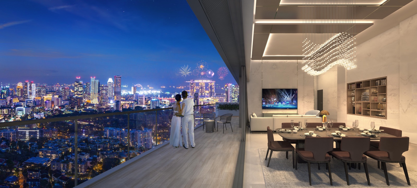 8st thomas balcony view marina bay and CBD